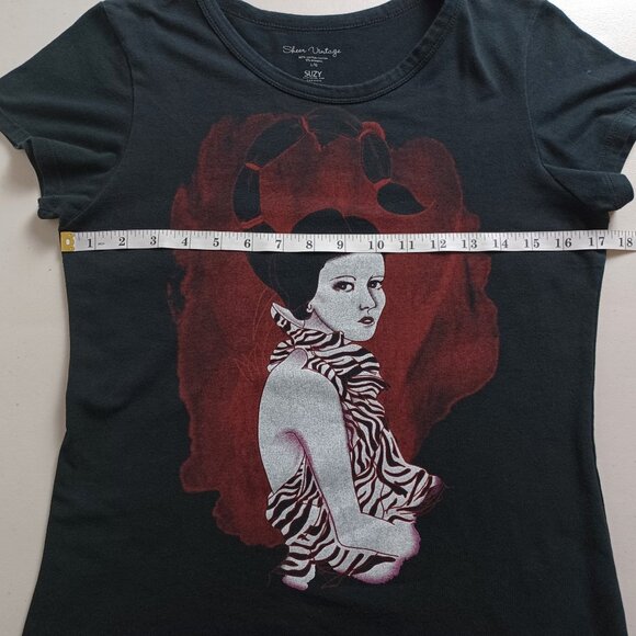 Sheer Vintage Y2K Portrait T-shirt - Picture 12 of 16